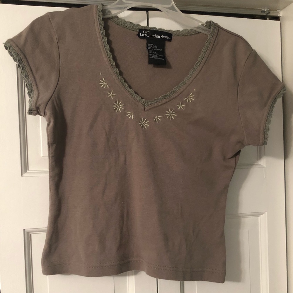 Dainty Olive Green Crop Top